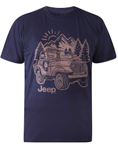 D555 Official Jeep Printed T-Shirt Navy